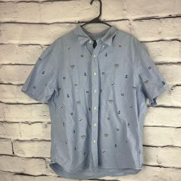 Ralph Lauren Classic Fit Nautical Print Button Down Shirt XXL - Picture 2 of 9